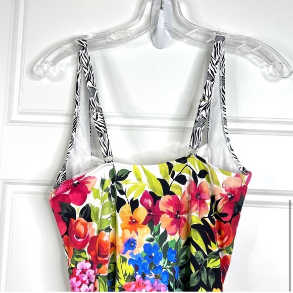 JOHNNY WAS Fay Boho Floral Ruched One Piece Swimsuit NEW Size 2X - Picture 8 of 14